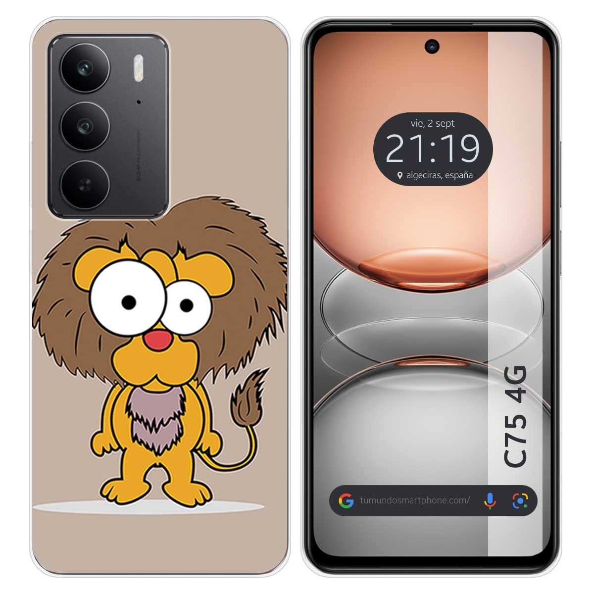 Funda Silicona para Realme C75 diseño Leon Dibujos