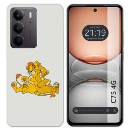 Funda Silicona para Realme C75 diseño Leones Dibujos