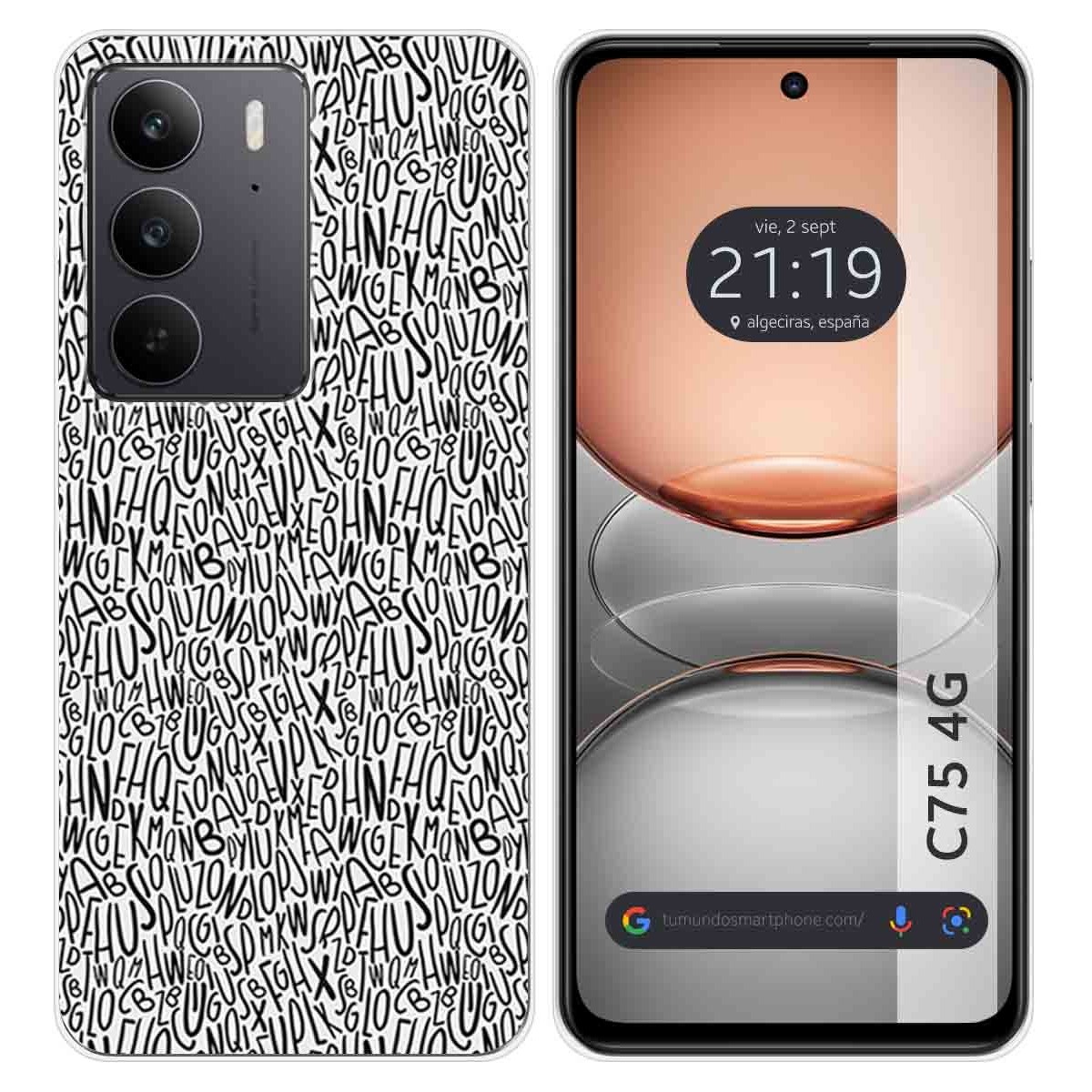 Funda Silicona para Realme C75 diseño Letras Dibujos