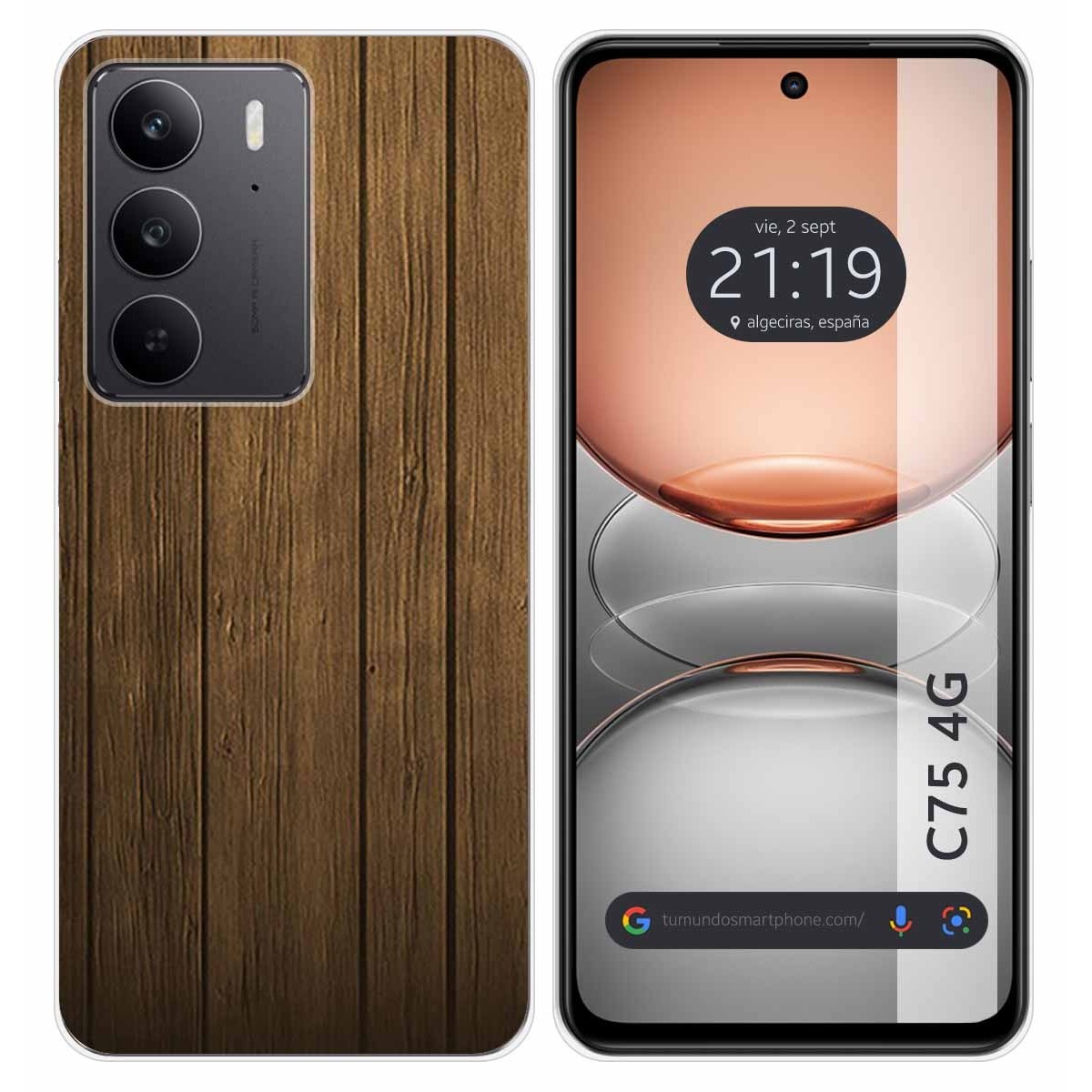 Funda Silicona para Realme C75 diseño Madera Dibujos