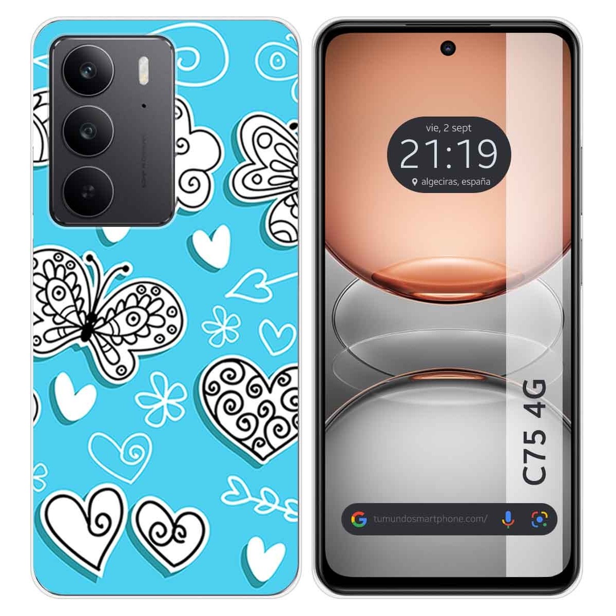 Funda Silicona para Realme C75 diseño Mariposas Dibujos