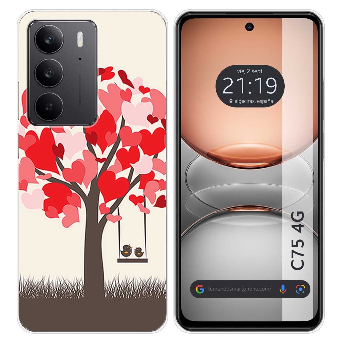 Funda Silicona para Realme C75 diseño Pajaritos Dibujos