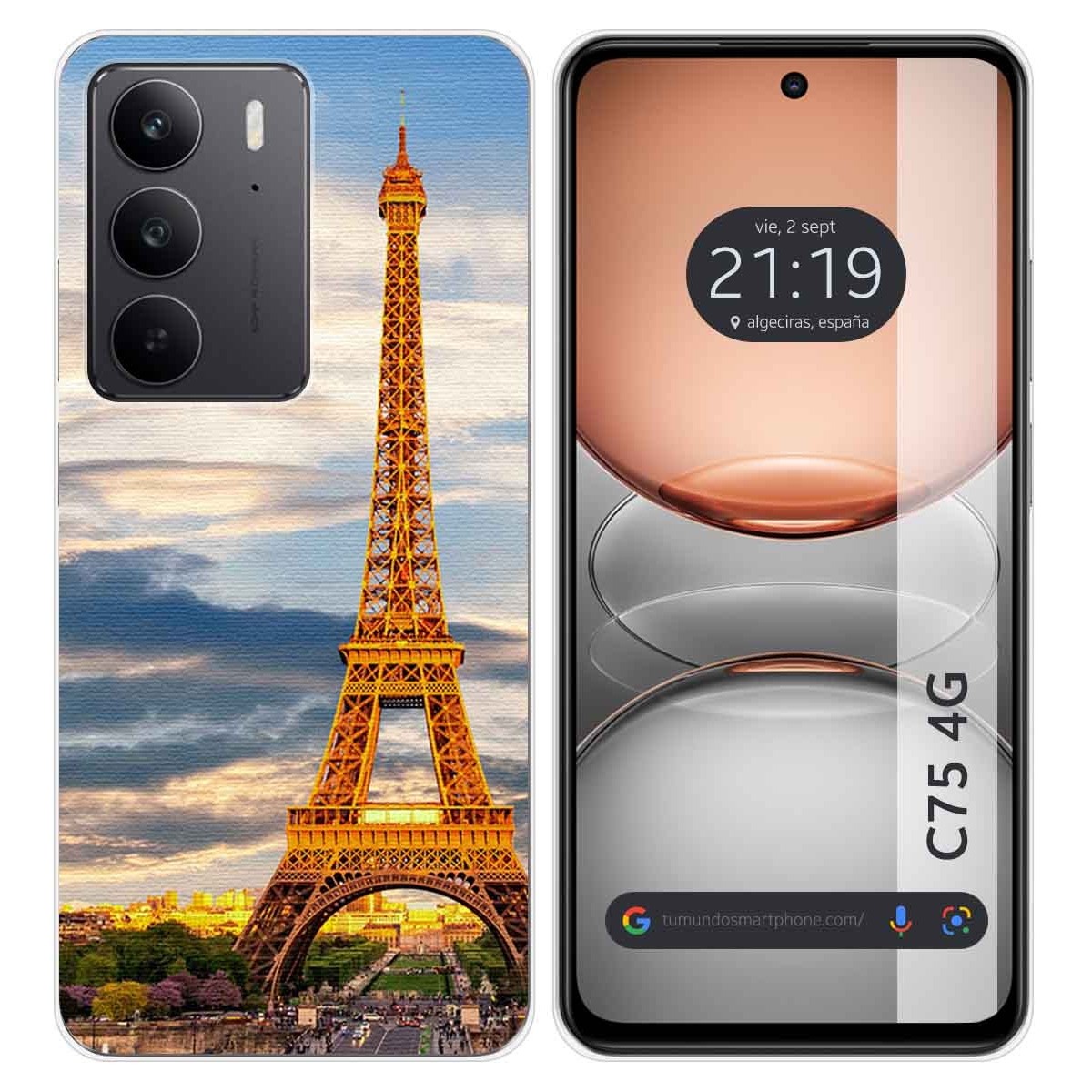 Funda Silicona para Realme C75 diseño Paris Dibujos