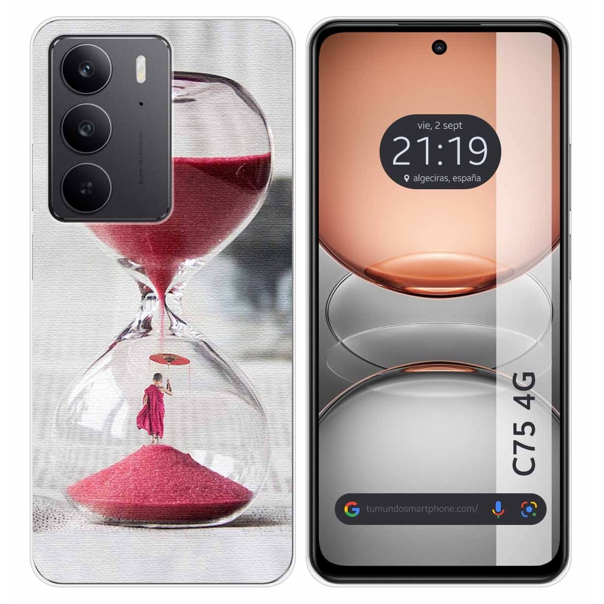 Funda Silicona para Realme C75 diseño Reloj Dibujos