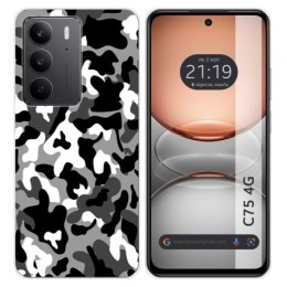 Funda Silicona para Realme C75 diseño Snow Camuflaje Dibujos