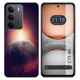 Funda Silicona para Realme C75 diseño Tierra Dibujos