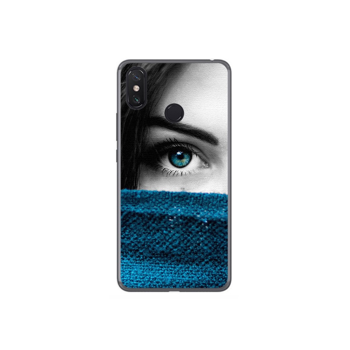 Funda Gel Tpu para Xiaomi Mi Max 3 Diseño Ojo Dibujos