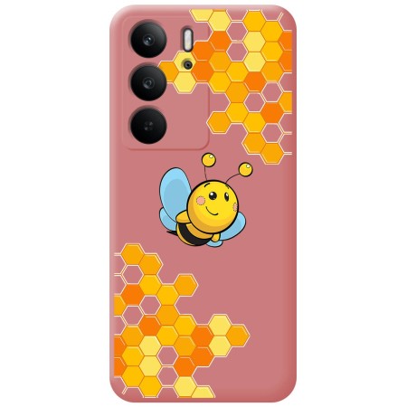 Funda Silicona Líquida Rosa para Realme C75 diseño Abeja Dibujos