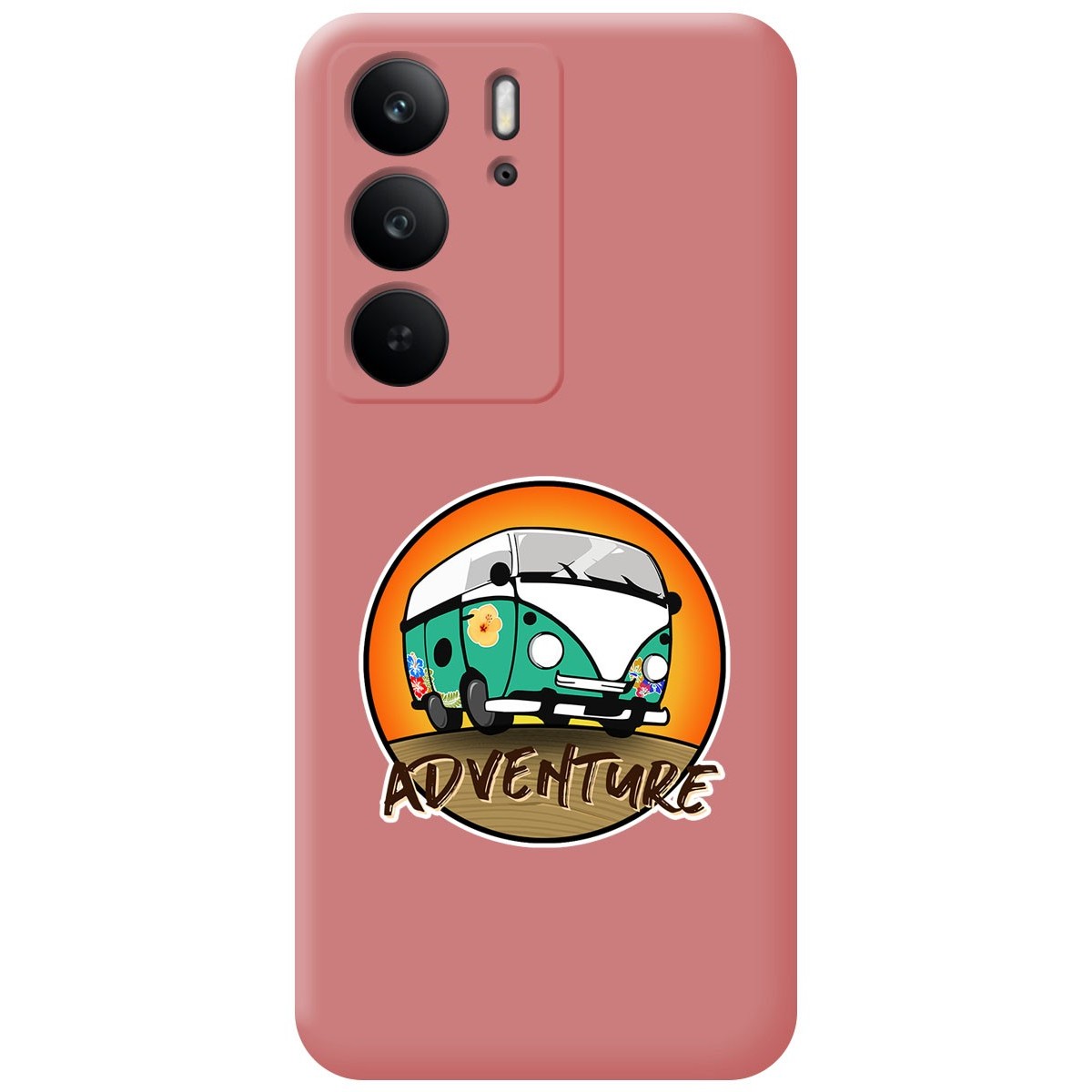 Funda Silicona Líquida Rosa para Realme C75 diseño Adventure Dibujos