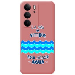 Funda Silicona Líquida Rosa para Realme C75 diseño Agua Dibujos