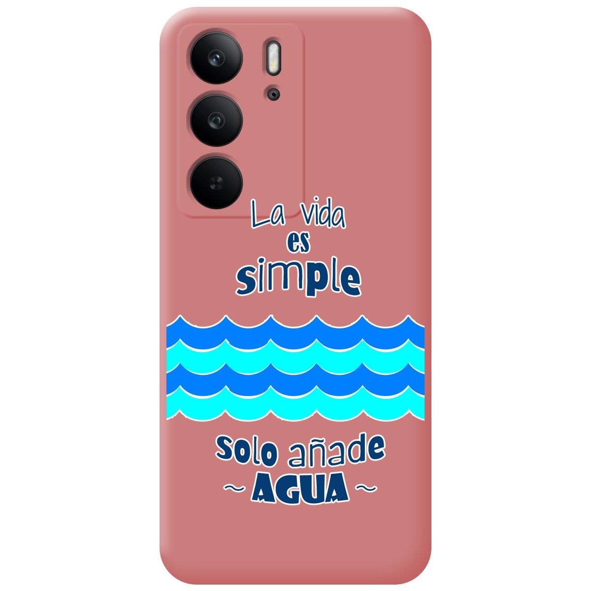 Funda Silicona Líquida Rosa para Realme C75 diseño Agua Dibujos