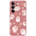 Funda Silicona Líquida Rosa para Realme C75 diseño Cerdos Dibujos