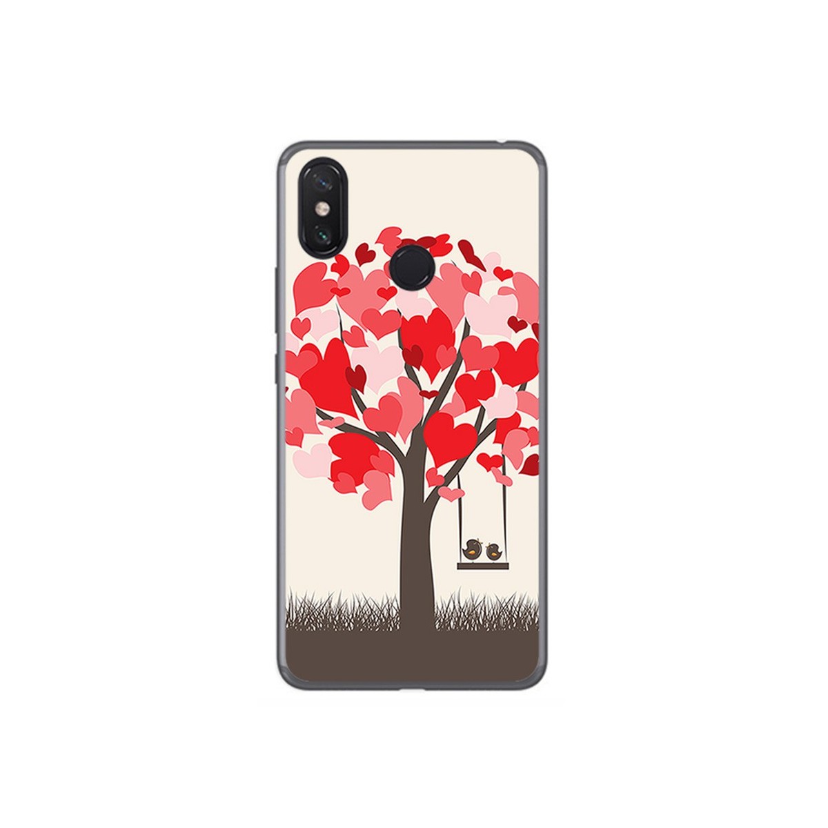 Funda Gel Tpu para Xiaomi Mi Max 3 Diseño Pajaritos Dibujos