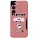 Funda Silicona Líquida Rosa para Realme C75 diseño Vaca Dibujos