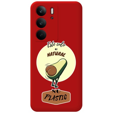 Funda Silicona Líquida Roja para Realme C75 diseño Culo Natural Dibujos
