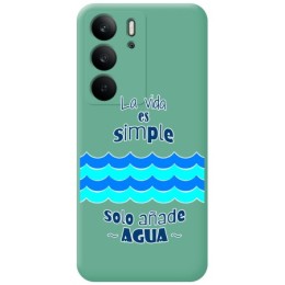 Funda Silicona Líquida Verde para Realme C75 diseño Agua Dibujos