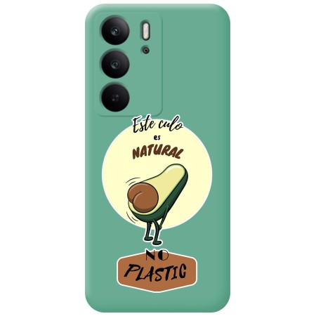 Funda Silicona Líquida Verde para Realme C75 diseño Culo Natural Dibujos