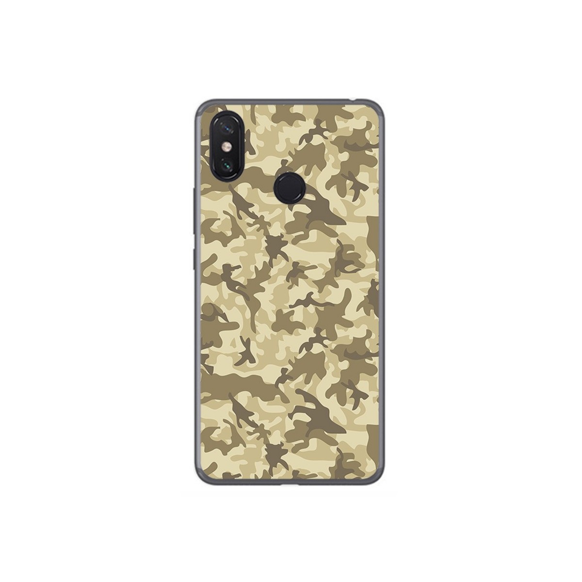 Funda Gel Tpu para Xiaomi Mi Max 3 Diseño Sand Camuflaje Dibujos