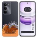 Funda Silicona Transparente para Realme 14x 5G diseño Bufalo Dibujos