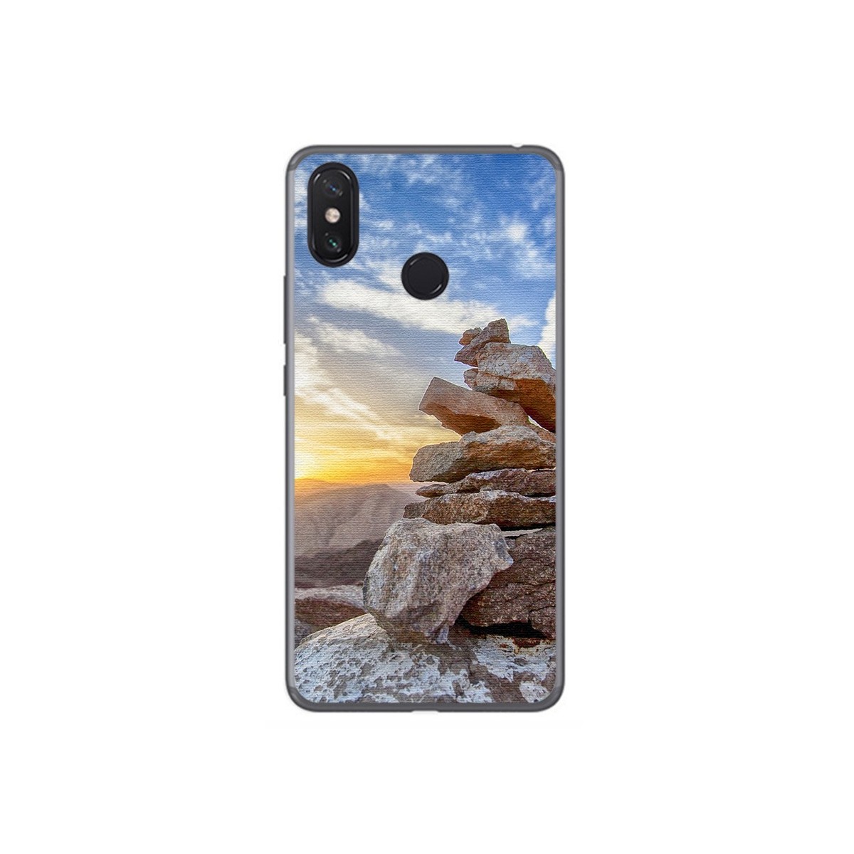 Funda Gel Tpu para Xiaomi Mi Max 3 Diseño Sunset Dibujos