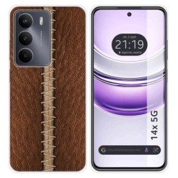 Funda Silicona para Realme 14x 5G diseño Cuero 01 Dibujos
