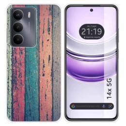 Funda Silicona para Realme 14x 5G diseño Madera 10 Dibujos