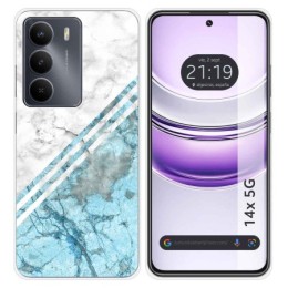 Funda Silicona para Realme 14x 5G diseño Mármol 02 Dibujos