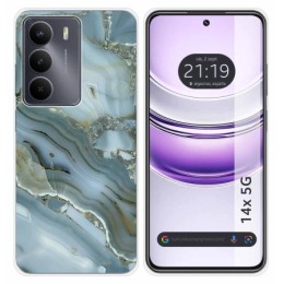 Funda Silicona para Realme 14x 5G diseño Mármol 09 Dibujos