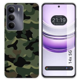 Funda Silicona para Realme 14x 5G diseño Camuflaje Dibujos