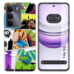 Funda Silicona para Realme 14x 5G diseño Comic Dibujos