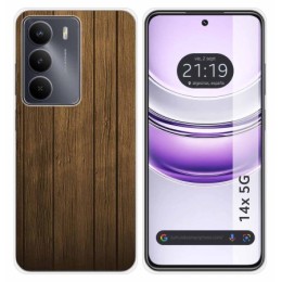 Funda Silicona para Realme 14x 5G diseño Madera Dibujos