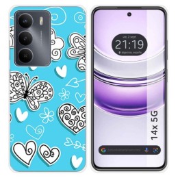 Funda Silicona para Realme 14x 5G diseño Mariposas Dibujos
