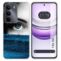 Funda Silicona para Realme 14x 5G diseño Ojo Dibujos