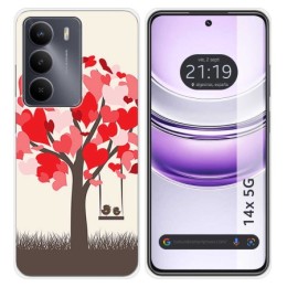 Funda Silicona para Realme 14x 5G diseño Pajaritos Dibujos