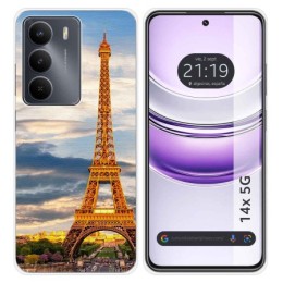 Funda Silicona para Realme 14x 5G diseño Paris Dibujos