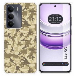 Funda Silicona para Realme 14x 5G diseño Sand Camuflaje Dibujos
