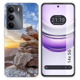 Funda Silicona para Realme 14x 5G diseño Sunset Dibujos