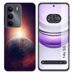 Funda Silicona para Realme 14x 5G diseño Tierra Dibujos