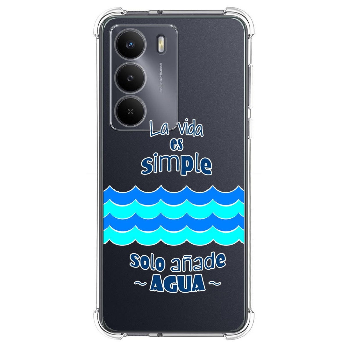 Funda Silicona Antigolpes para Realme 14x 5G diseño Agua Dibujos