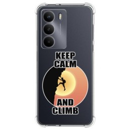 Funda Silicona Antigolpes para Realme 14x 5G diseño Hombre Escalada Dibujos