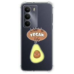 Funda Silicona Antigolpes para Realme 14x 5G diseño Vegan Life Dibujos