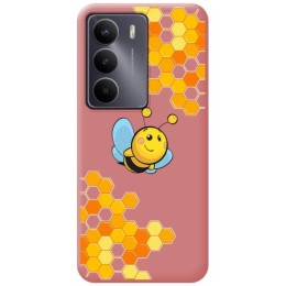Funda Silicona Líquida Rosa para Realme 14x 5G diseño Abeja Dibujos