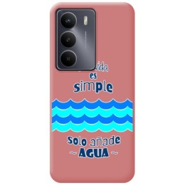 Funda Silicona Líquida Rosa para Realme 14x 5G diseño Agua Dibujos