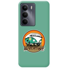 Funda Silicona Líquida Verde para Realme 14x 5G diseño Adventure Dibujos