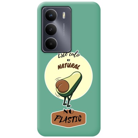 Funda Silicona Líquida Verde para Realme 14x 5G diseño Culo Natural Dibujos