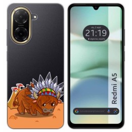 Funda Silicona Transparente para Xiaomi Redmi A5 diseño Bufalo Dibujos