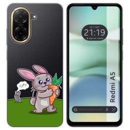 Funda Silicona Transparente para Xiaomi Redmi A5 diseño Conejo Dibujos