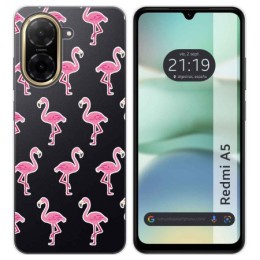 Funda Silicona Transparente para Xiaomi Redmi A5 diseño Flamenco Dibujos