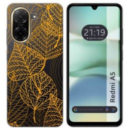 Funda Silicona Transparente para Xiaomi Redmi A5 diseño Hojas Dibujos
