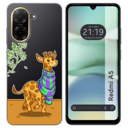 Funda Silicona Transparente para Xiaomi Redmi A5 diseño Jirafa Dibujos